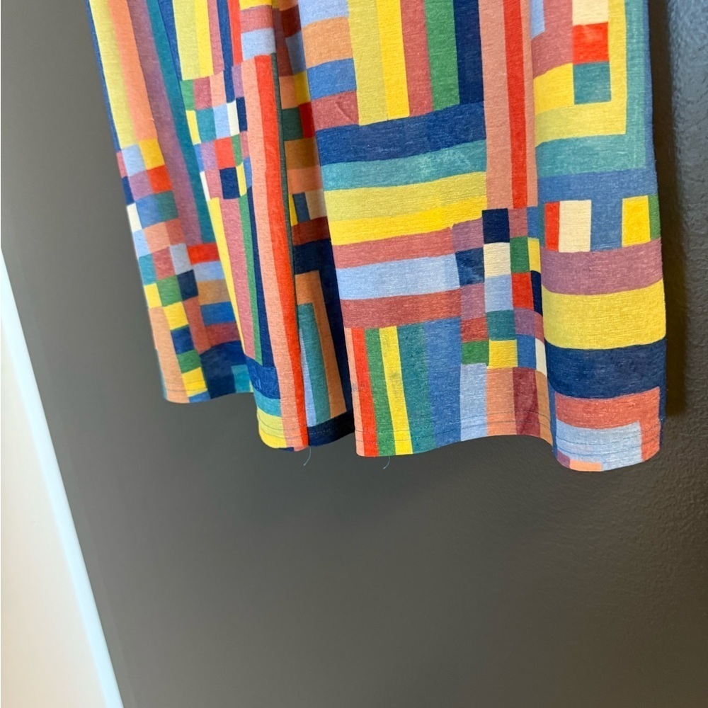 Jocomomola M EUC Multicolor Geometric Top with centre pleat and shoulder detail - Picture 4 of 16